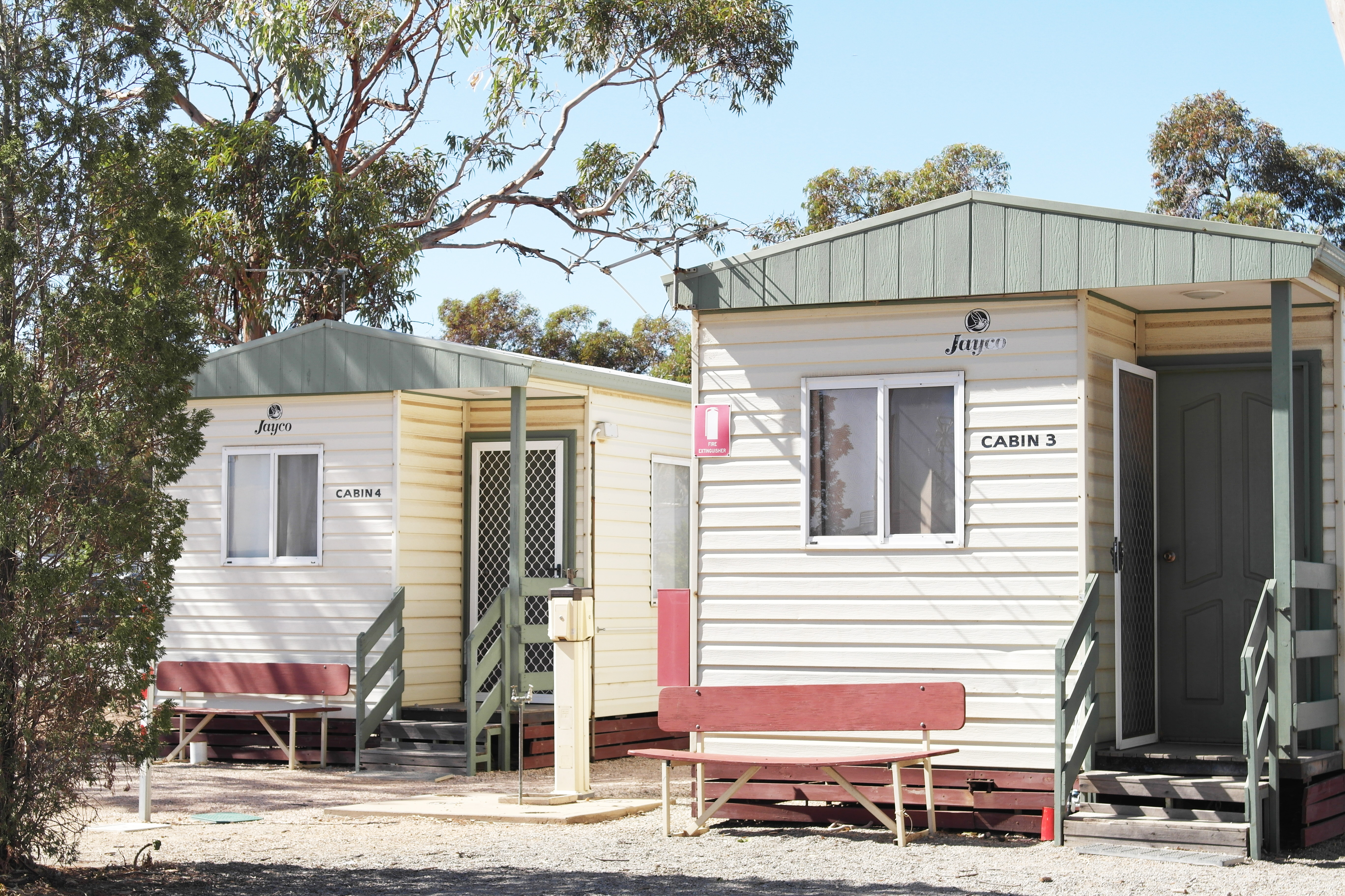 2 Cabins located at Port Pirie Beach Caravan Park